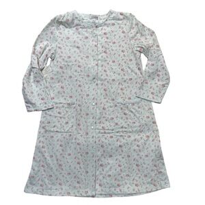 Miss Elaine Interlock knit short robe 3/4 sleeves Size S